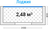 Лоджия в доме серии КОПЭ