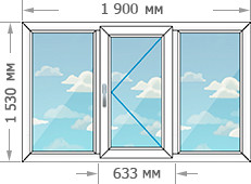 Цены на окно 1900х1530 в доме серии II-18/12
